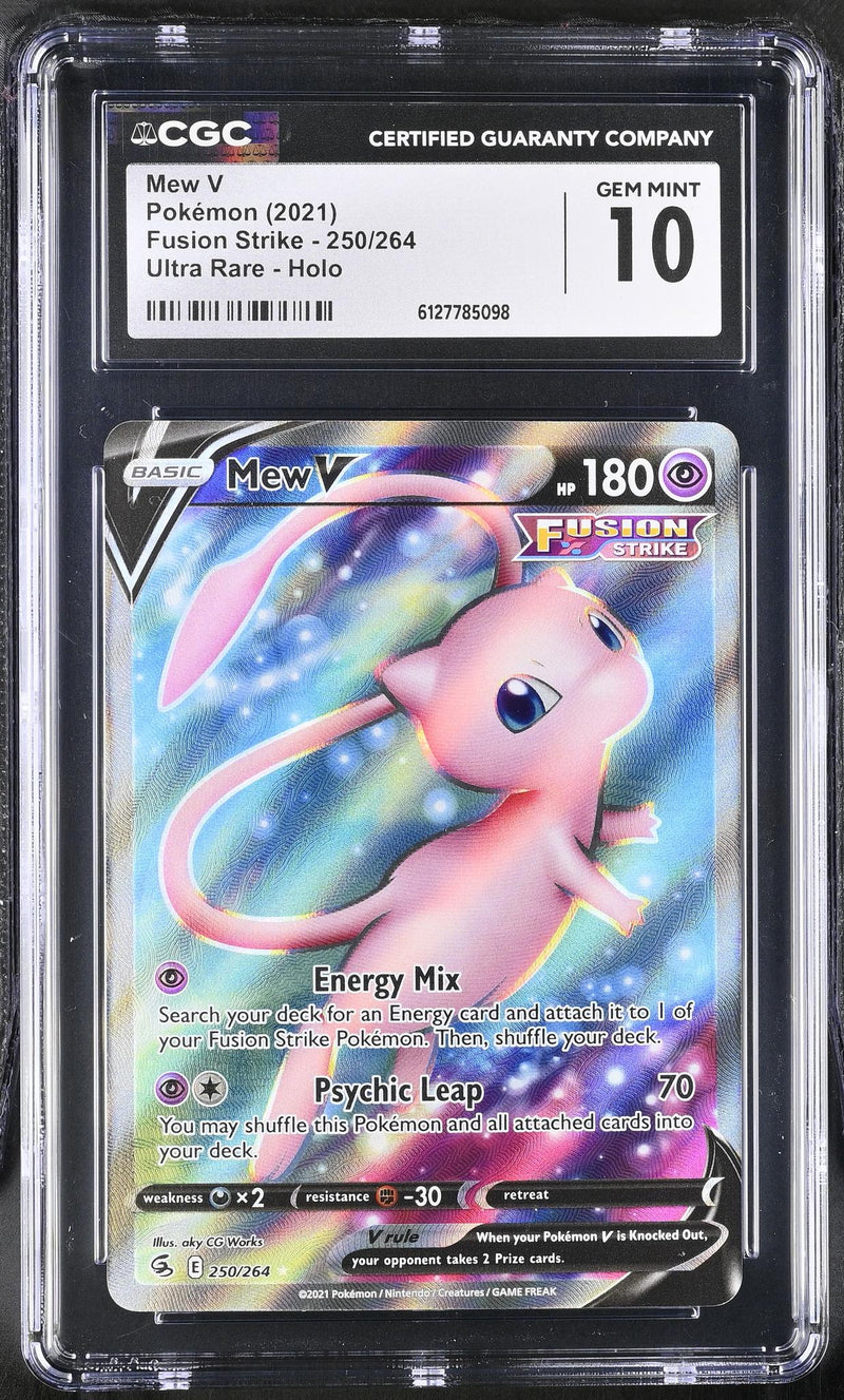 2021 Fusion Strike #250/264 Mew V Ultra Rare - Holo CGC 10