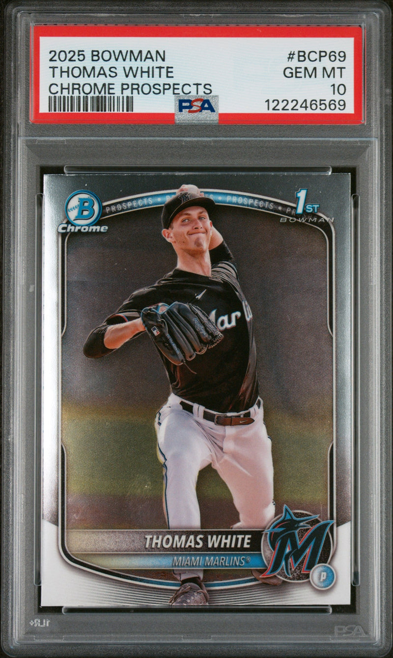 2025 Bowman Chrome Prospects Thomas White #BCP-69 PSA 10