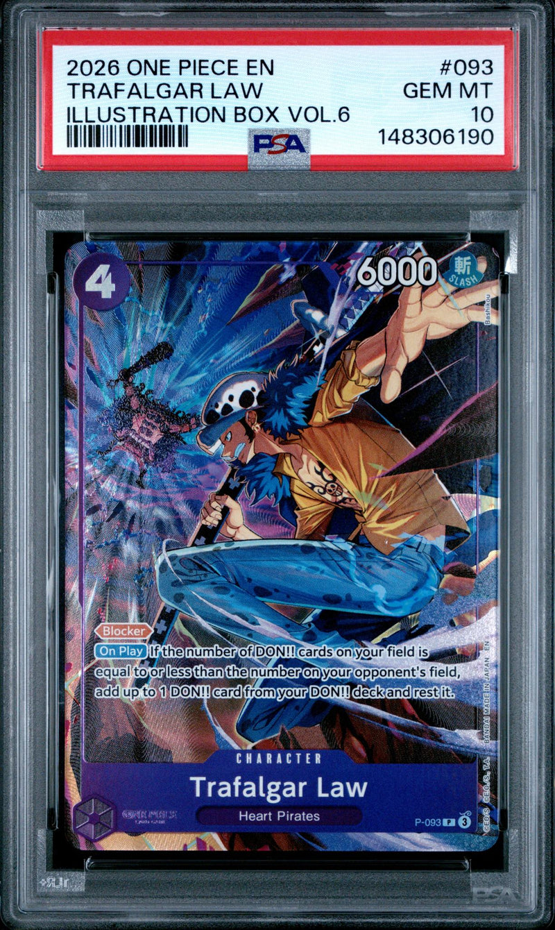 2026 One Piece Promo Illustration Box Volume 6 Trafalgar Law #P093 PSA 10