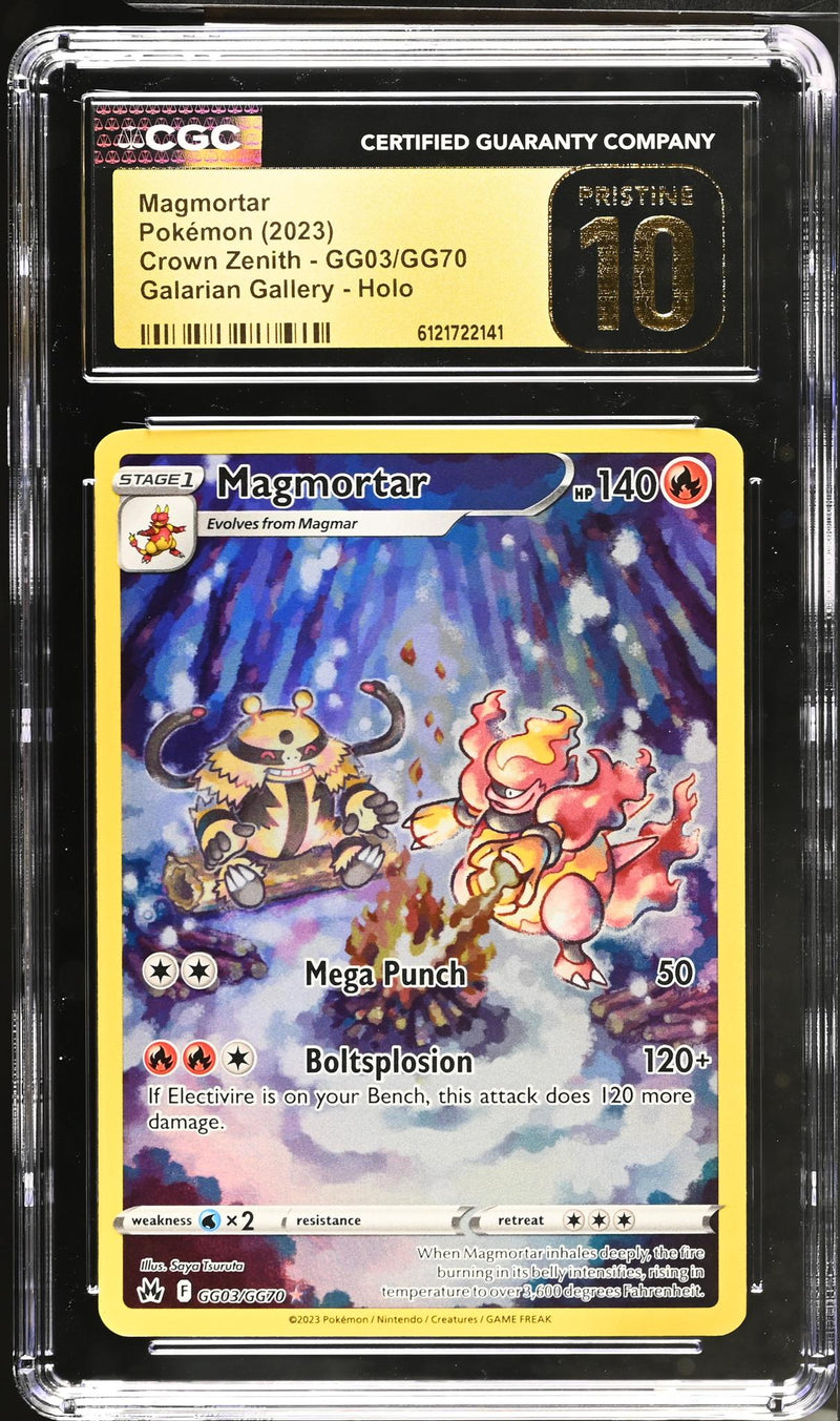 2023 Pokemon #GG03/GG70 Magmortar Galarian Gallery CGC 10