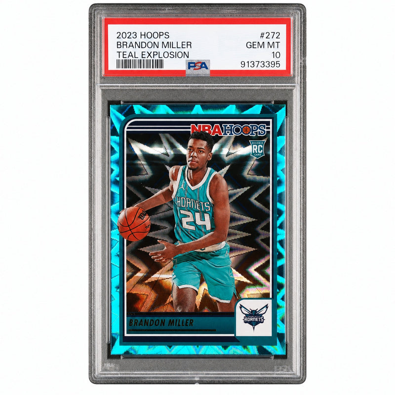 2023 Panini Hoops Teal Explosion Brandon Miller #272 PSA 10