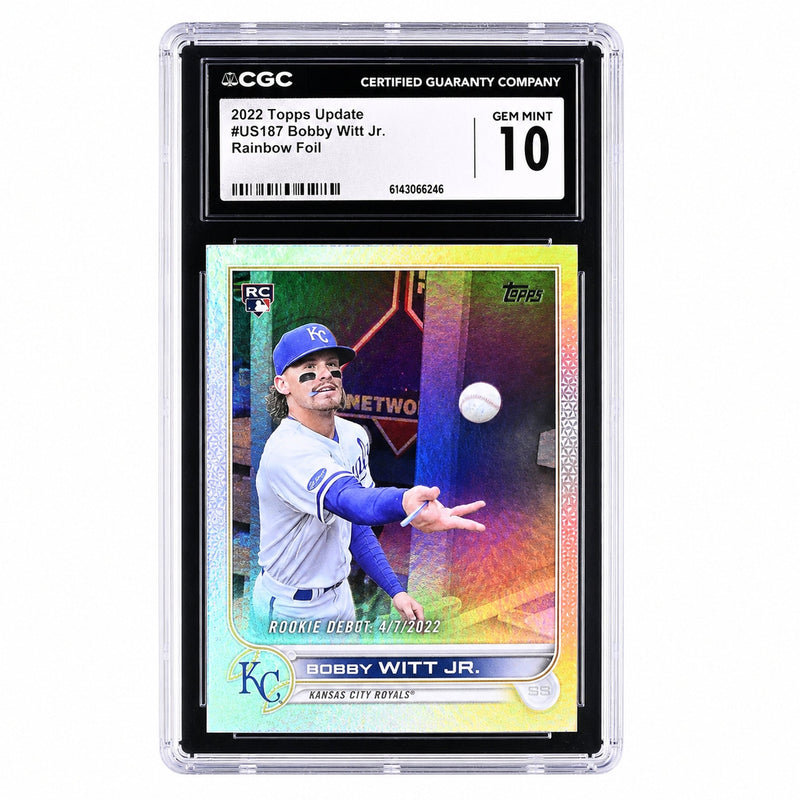 2022 Topps Update #US187 Bobby Witt Jr. CGC 10