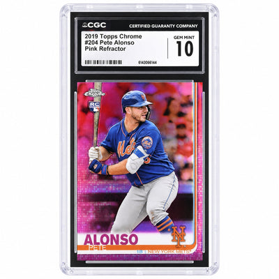 2019 Topps Chrome #204 Pete Alonso Pink Refractor CGC 10