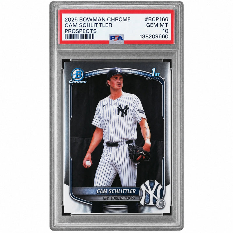 2025 Bowman Chrome Prospects Cam Schlittler #BCP-166 PSA 10