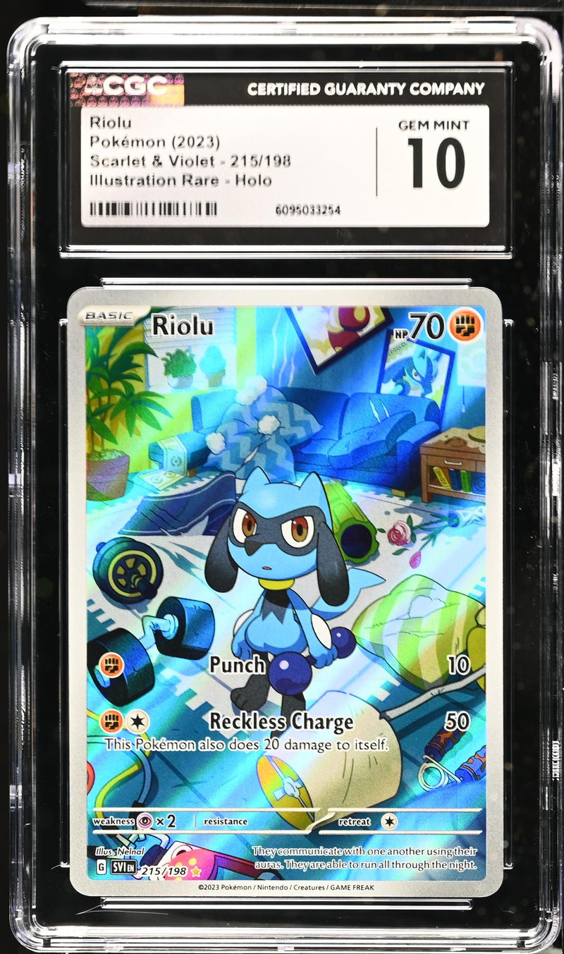 2023 Pokemon #215/198 Riolu Scarlet & Violet CGC 10