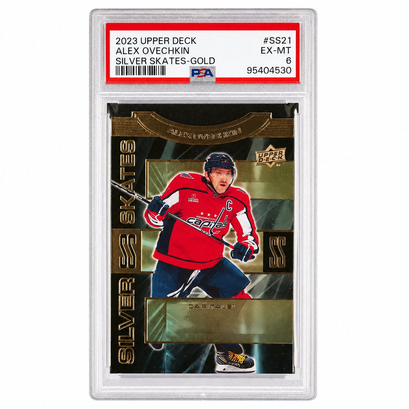 2023 Upper Deck Extended Series Silver Skates Gold Alex Ovechkin #SS21 PSA 6