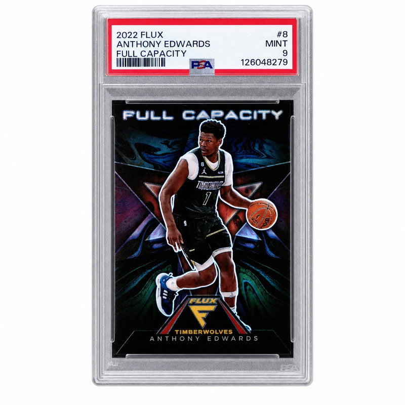 2022 Panini Flux Full Capacity Anthony Edwards #8 PSA 9
