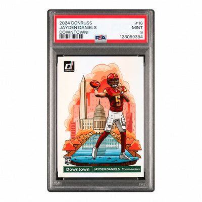 2024 Panini Donruss Downtown Jayden Daniels #16 PSA 9