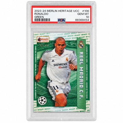 2023 Topps Merlin Heritage UEFA Club Competitions Green Ronaldo #106 /49 PSA 10