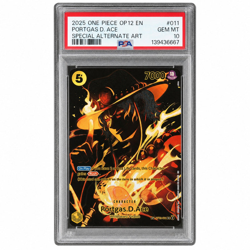 2025 One Piece Legacy of the Master Special Alternate Art Portgas D. Ace #ST13011 PSA 10