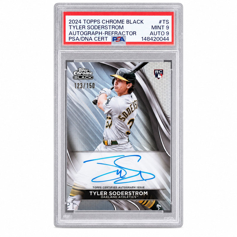 2024 Topps Chrome Black Autographs Autograph-Refractor Tyler Soderstrom #TS /150 PSA 9