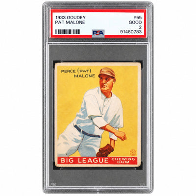 1933 Goudey Heads-Up Perce Malone #55 PSA 2