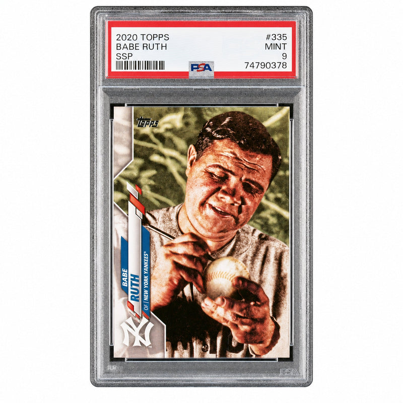 2020 Topps Base Set Photo Variation Babe Ruth #335B PSA 9