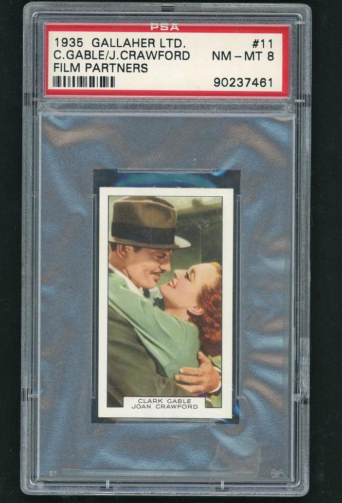 1935 Gallaher Ltd. Film Partners Clark Gable/Joan Crawford #11 PSA 8