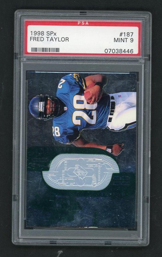 1998 Spx Finite Fred Taylor #187 /1998 PSA 9