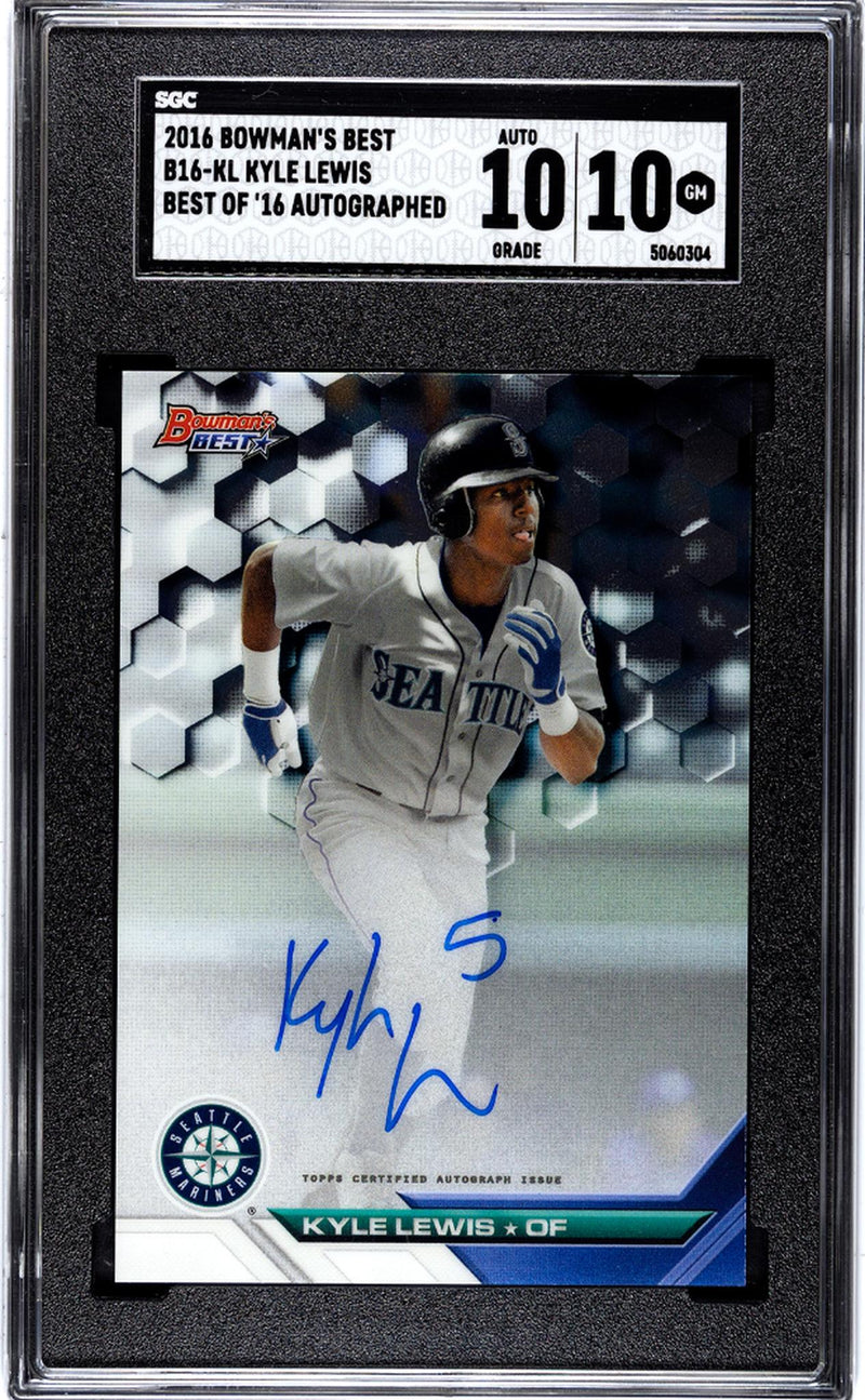 2016 Bowman's Best Kyle Lewis #B16-KL Auto SGC 10 Auto 10