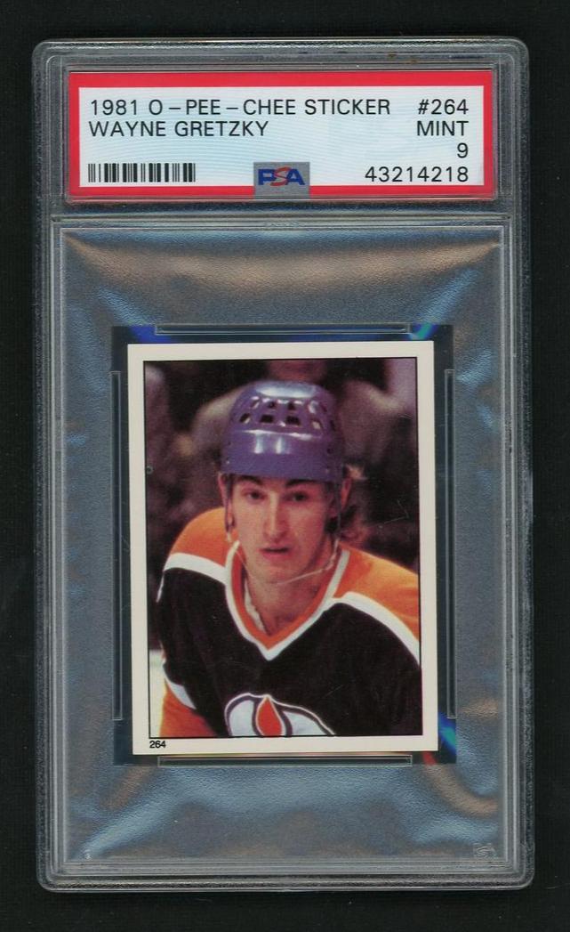 1981 O-Pee-Chee Stickers Wayne Gretzky #264 PSA 9