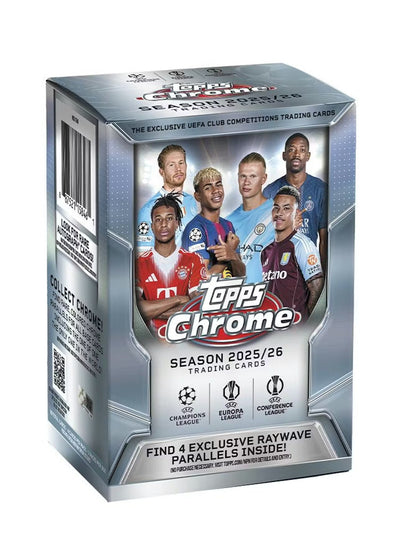 2025-26 Topps UEFA Club Competitions Chrome Soccer Blaster Box
