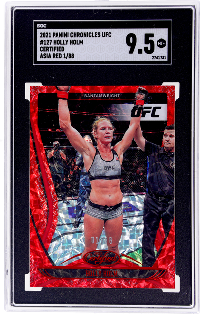 2021 Panini Chronicles Certified Holly Holm #127 Asia Red 1/88 SGC 9.5