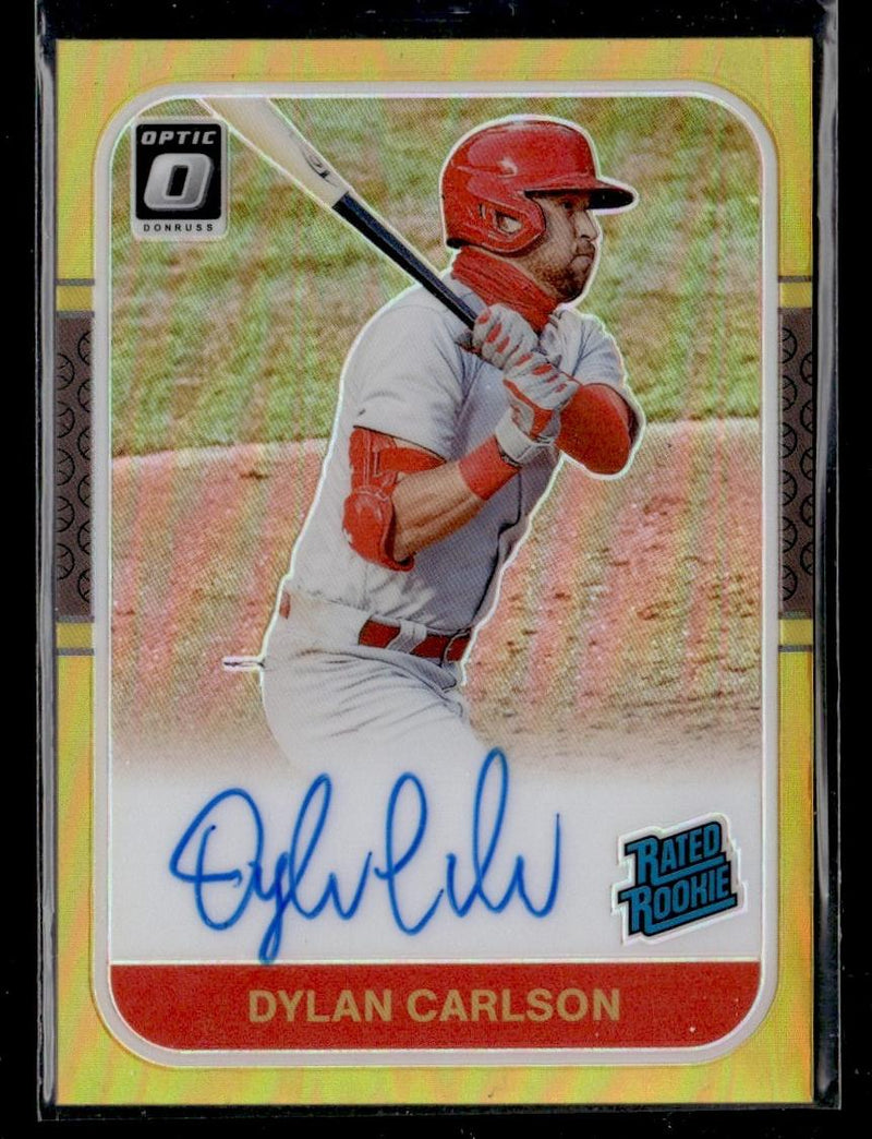 2021 Panini Donruss Optic Rated Rookie Gold Dylan Carlson #87RR-DC RC Auto /10