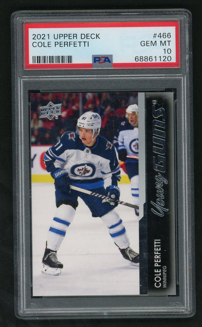 2021 Upper Deck Young Guns Cole Perfetti #466 PSA 10