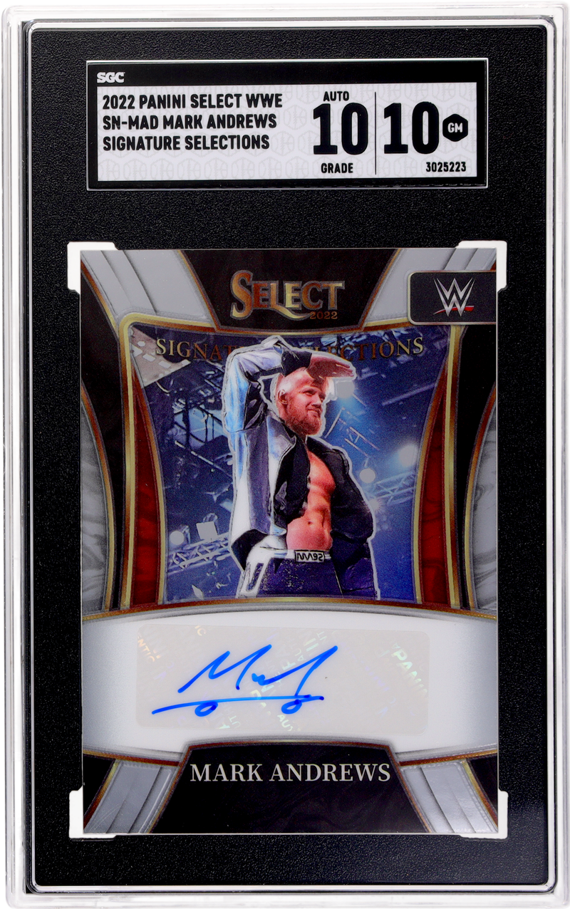 2022 Panini Select Wwe #SN-MAD Mark Andrews Sig. Selections SGC 10