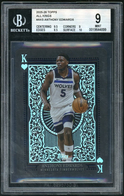 2025 All Kings Anthony Edwards #AK5 BGS 9