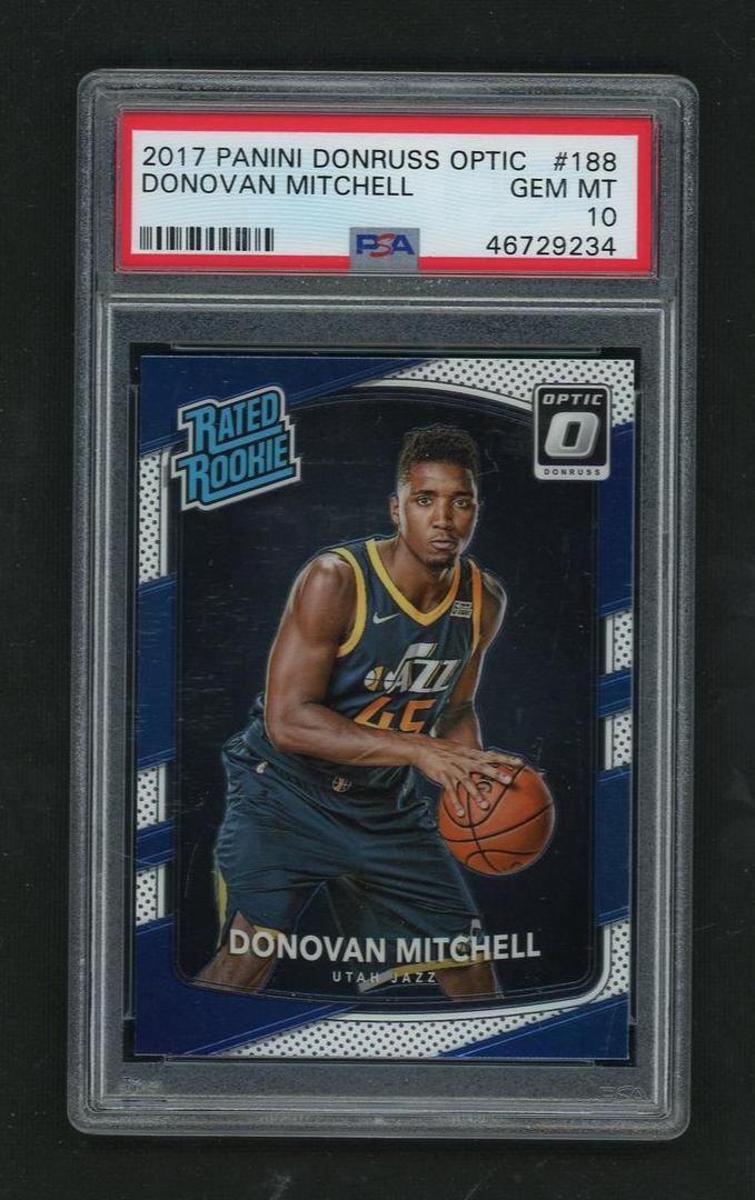 2017 Donruss Optic Rated Rookie Donovan Mitchell #188 PSA 10