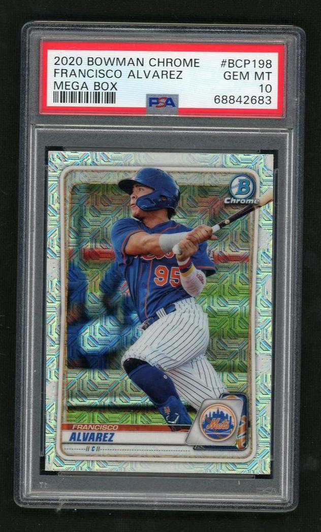 2020 Bowman Chrome Mega Box Prospects Refractor Francisco Alvarez #BCP198 PSA 10