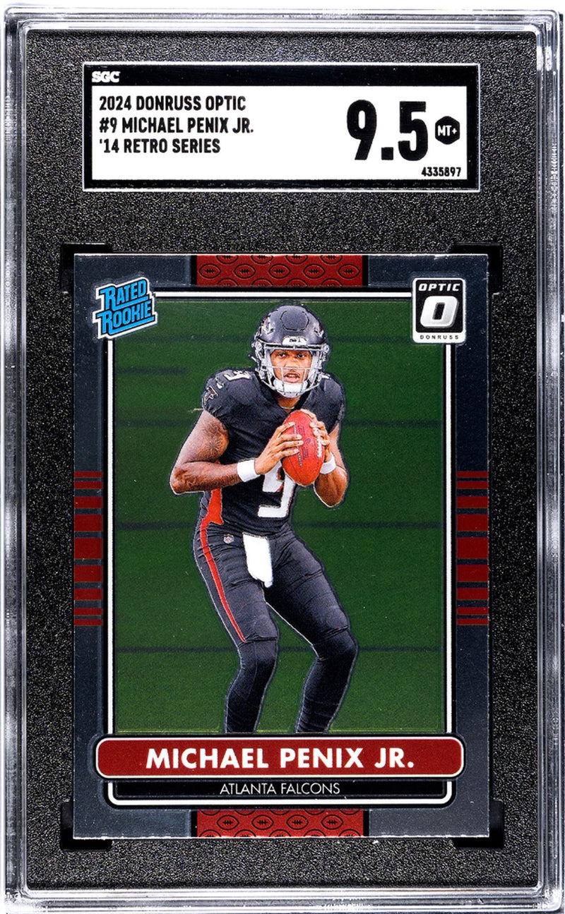 2024 Donruss Optic #9 Michael Penix Jr. '14 Retro Series SGC 9.5