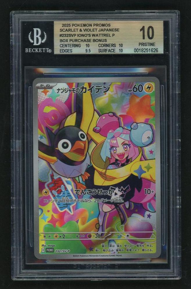 2025 Pokemon Scarlet and Violet Promo Battle Partners Box Purchase Campaign Japanese Iono's Wattrel #232SVP BGS 10