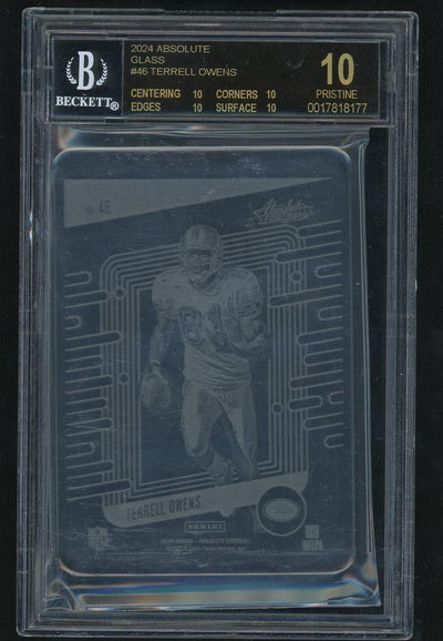 2021 Panini Absolute #46 Terrell Owens Glass Beckett 10 Pristine