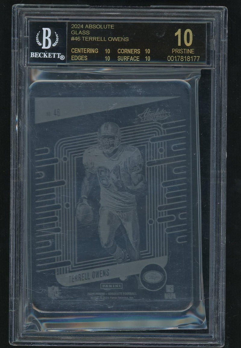 2021 Panini Absolute #46 Terrell Owens Glass Beckett 10 Pristine