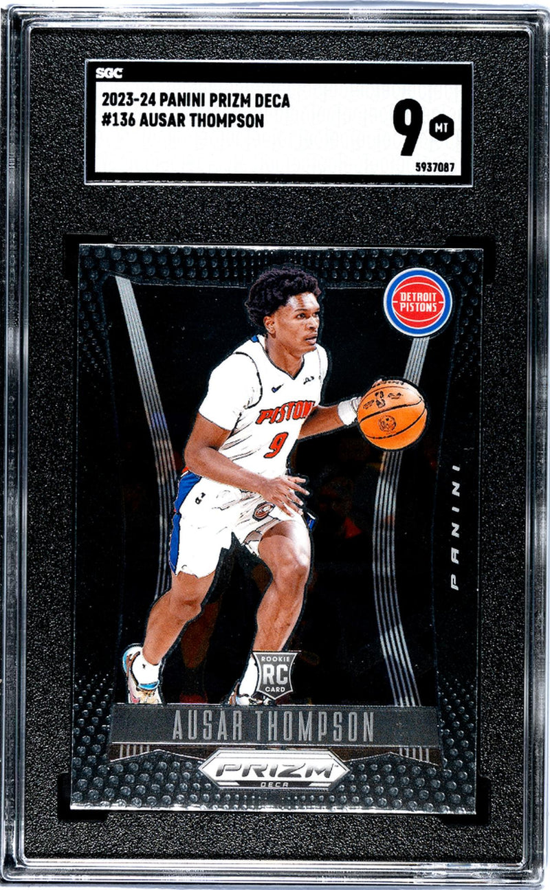 2023 Panini Prizm Deca Ausar Thompson #136 RC SGC 9