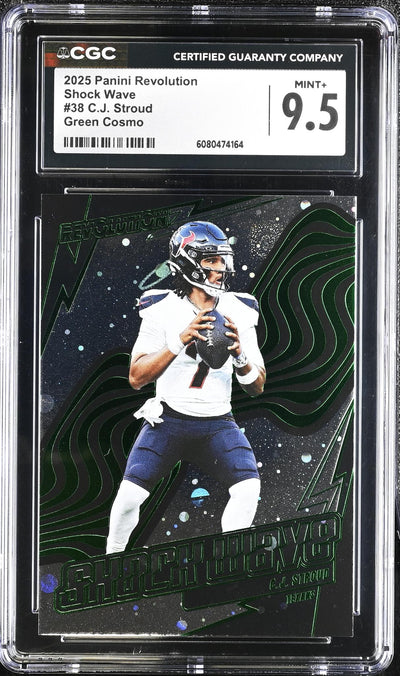 2025 Panini Revolution Shock Wave Green Cosmo C.J. Stroud #38 CGC 9.5