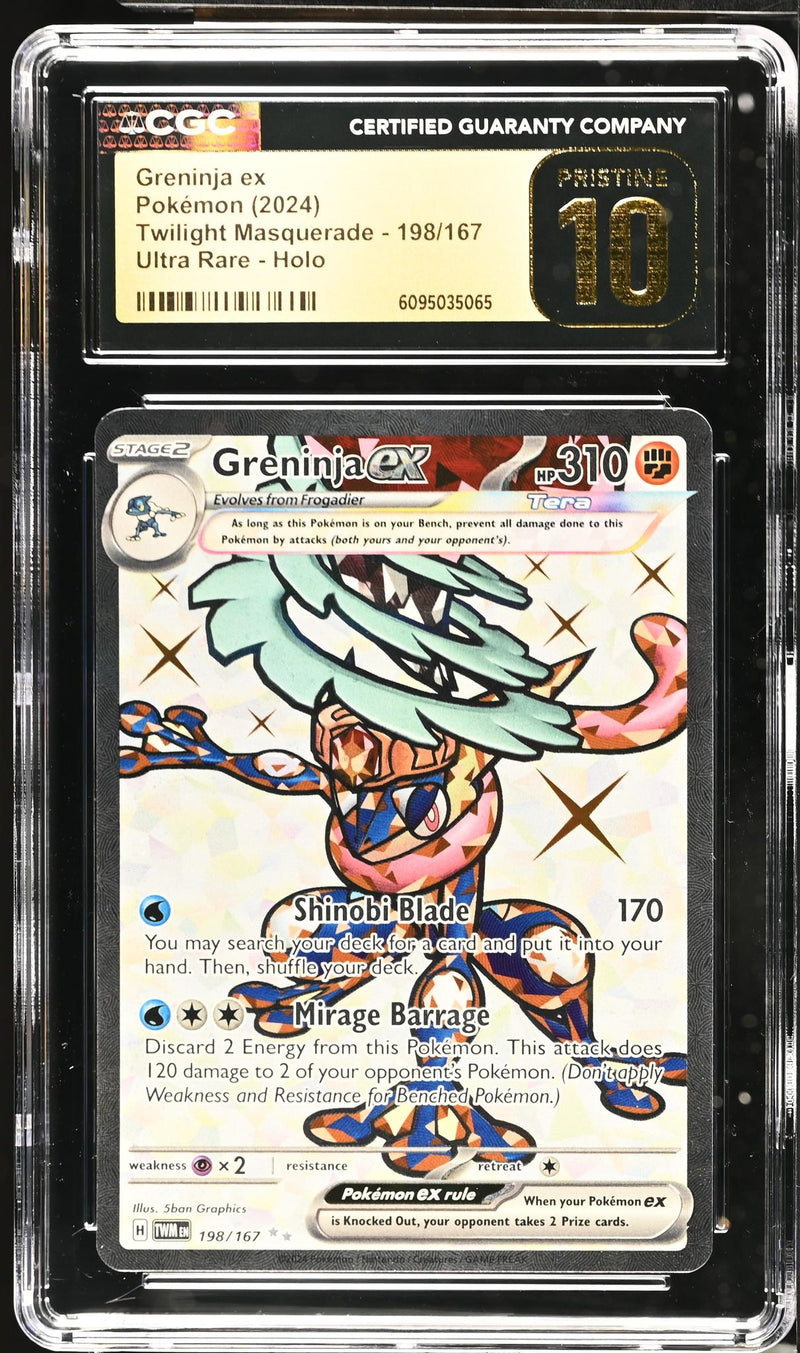 2024 #198/167 Greninja ex Twilight Masquerade CGC 10