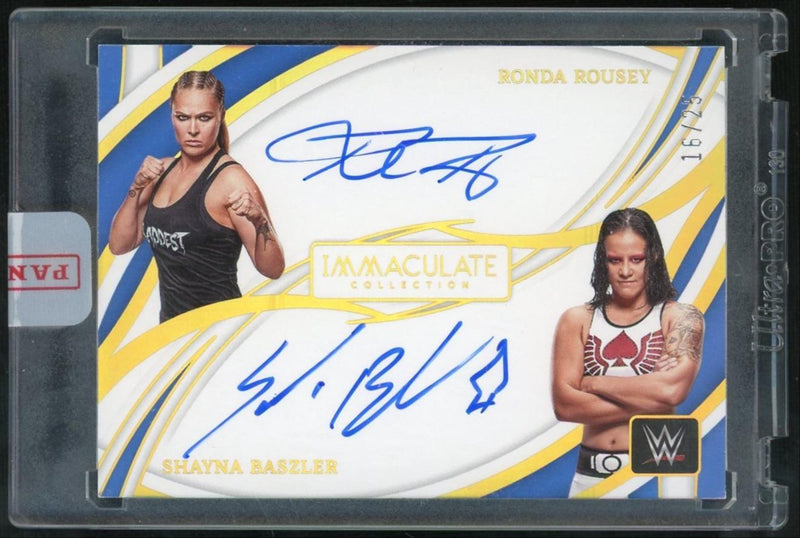 2022 immaculate ronda rousey shayna baszler dual auto /25