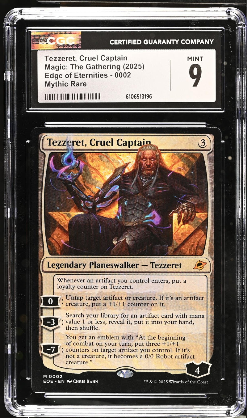 2025 Magic: The Gathering #0002 Tezzeret Cruel Captain Edge of Eternities CGC 9