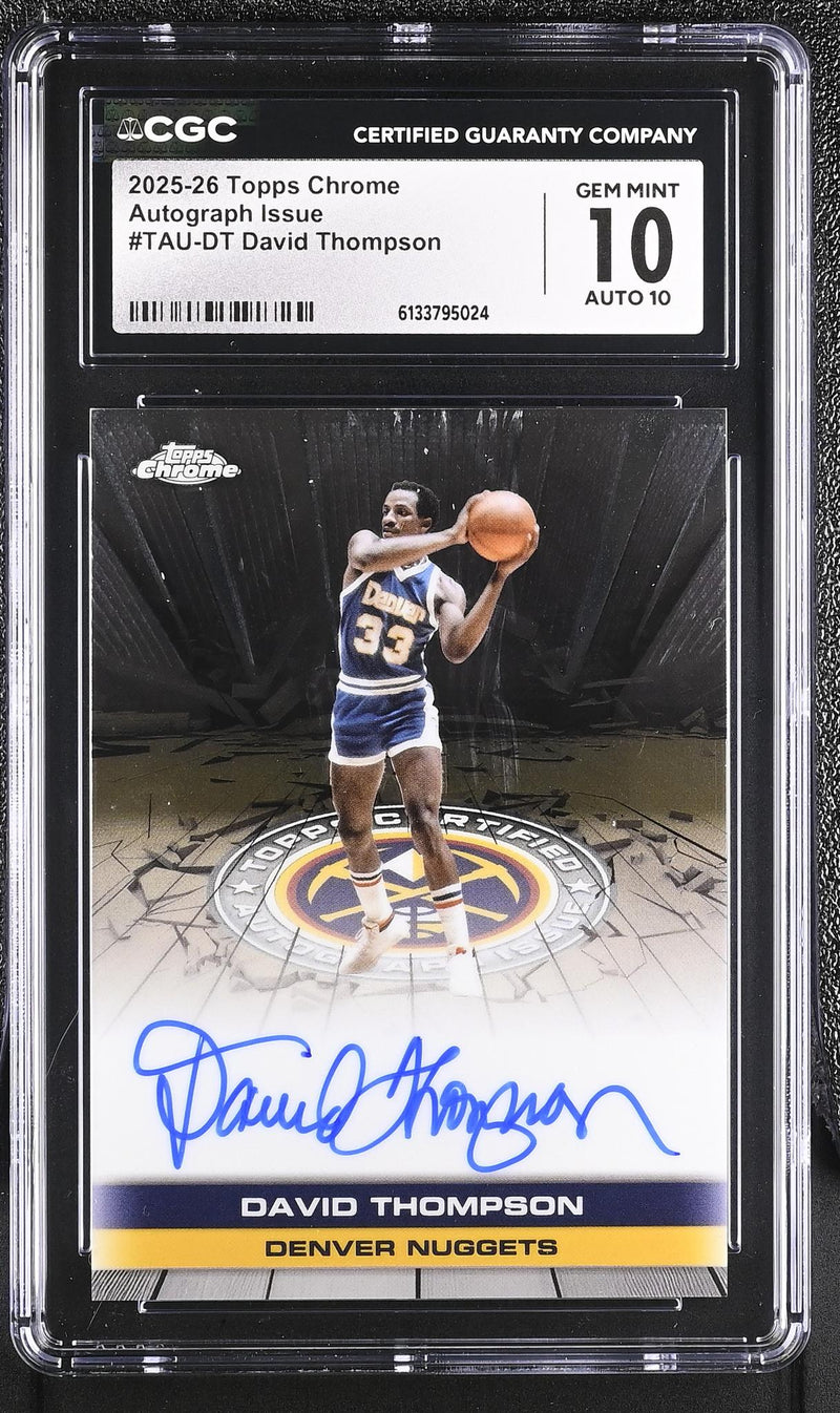 2025 Topps Chrome #TAU-DT David Thompson Autograph Issue Auto CGC 10