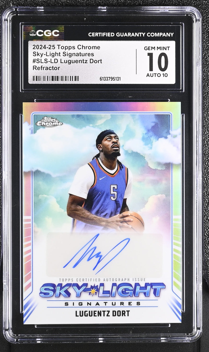 2024 Topps Chrome #SLS-LD Luguentz Dort Sky-Light Signatures CGC 10