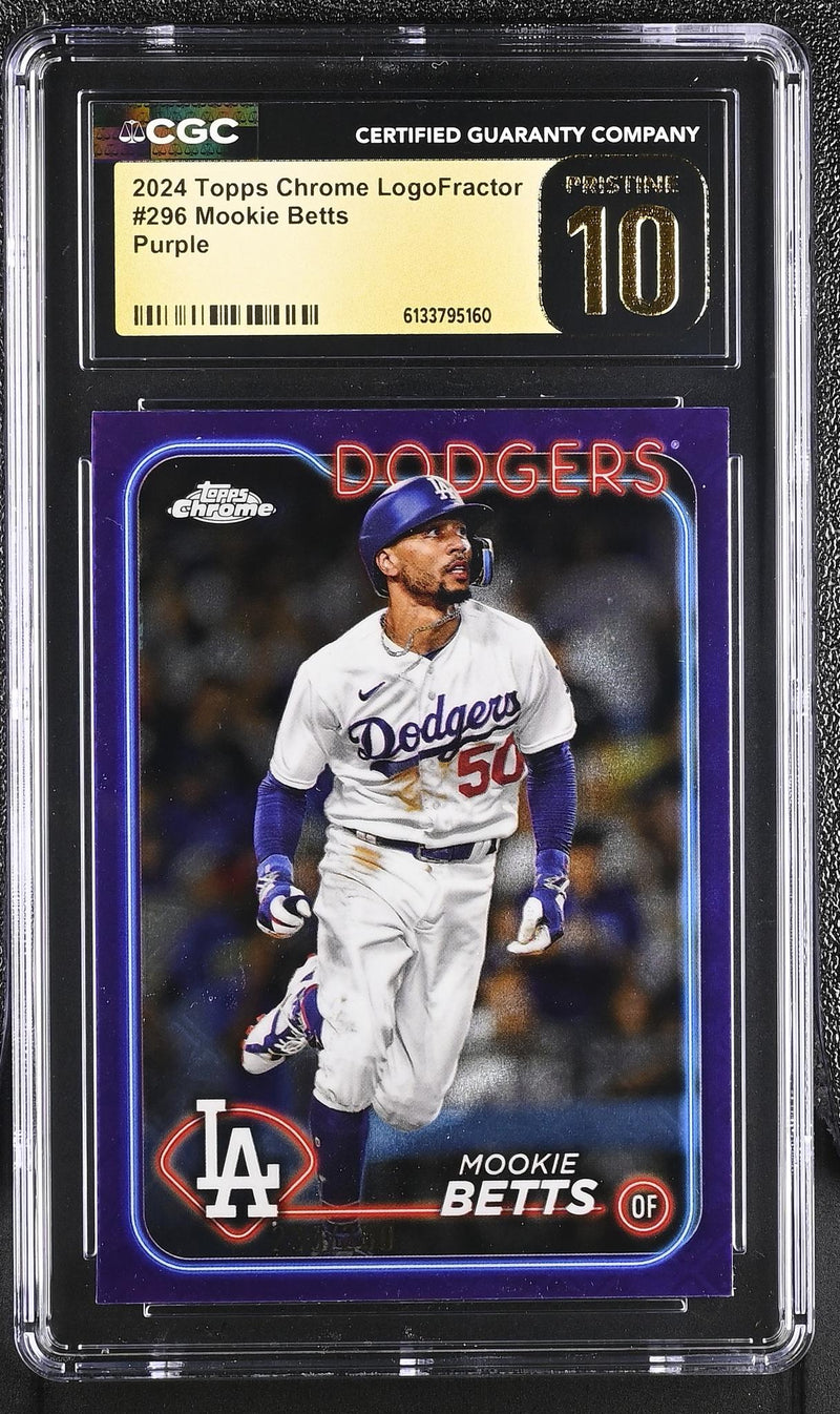 2024 Topps Chrome #296 Mookie Betts LogoFractor CGC 10