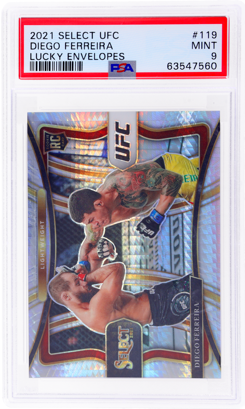 2021 Panini Select UFC Lucky Envelopes Diego Ferreira #119 2/8 PSA 9 RC