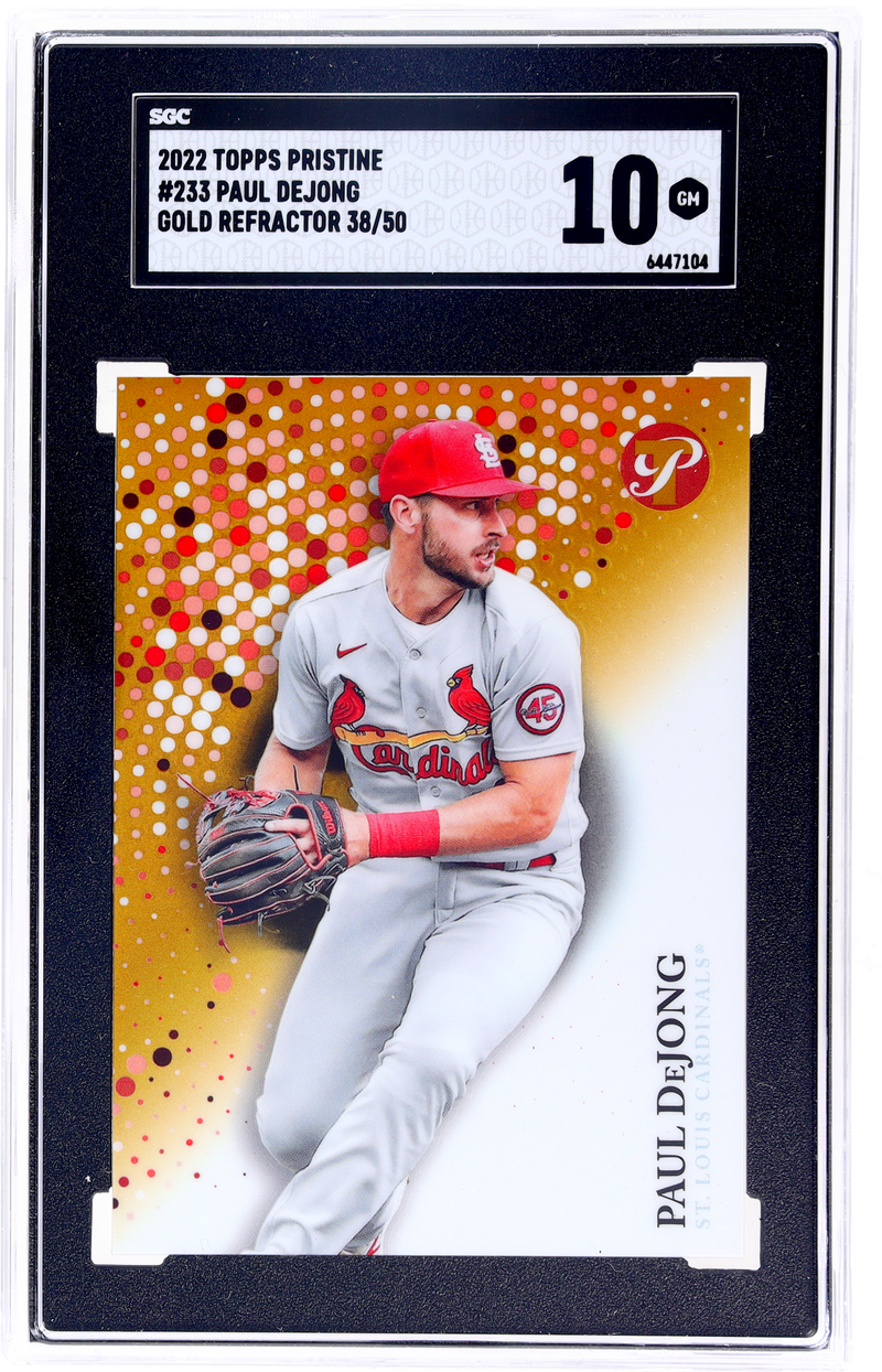 2022 Topps Pristine Paul DeJong #233 Gold Refractor 38/50 SGC 10