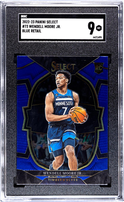 2022-23 Panini Select Blue Retail Wendell Moore Jr. #73 RC SGC 9