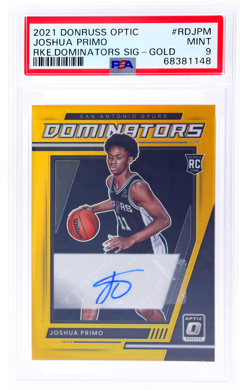 2021 Donruss Optic Dominators Joshua Primo #RDJPM /10 PSA 9 RC Auto