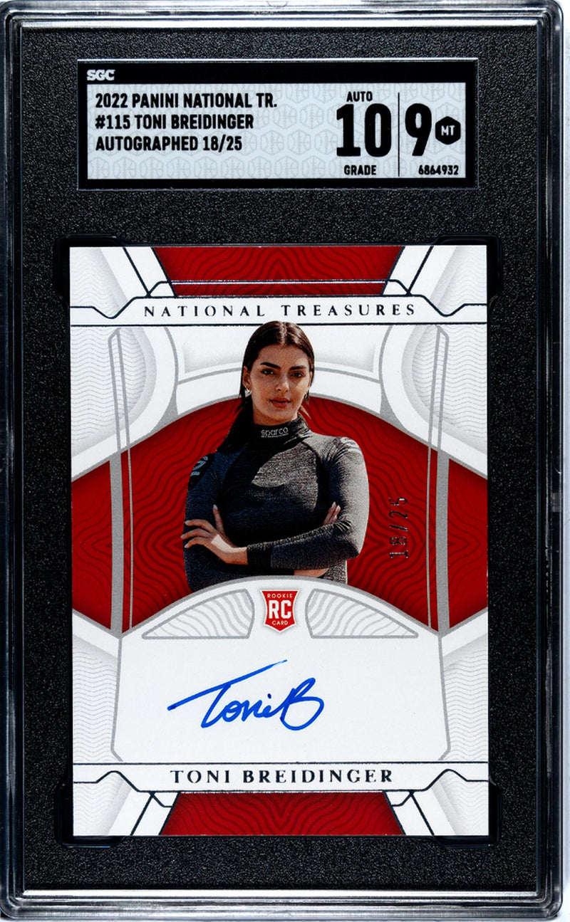 2022 National Treasures #115 Toni Breidinger /25 SGC 9