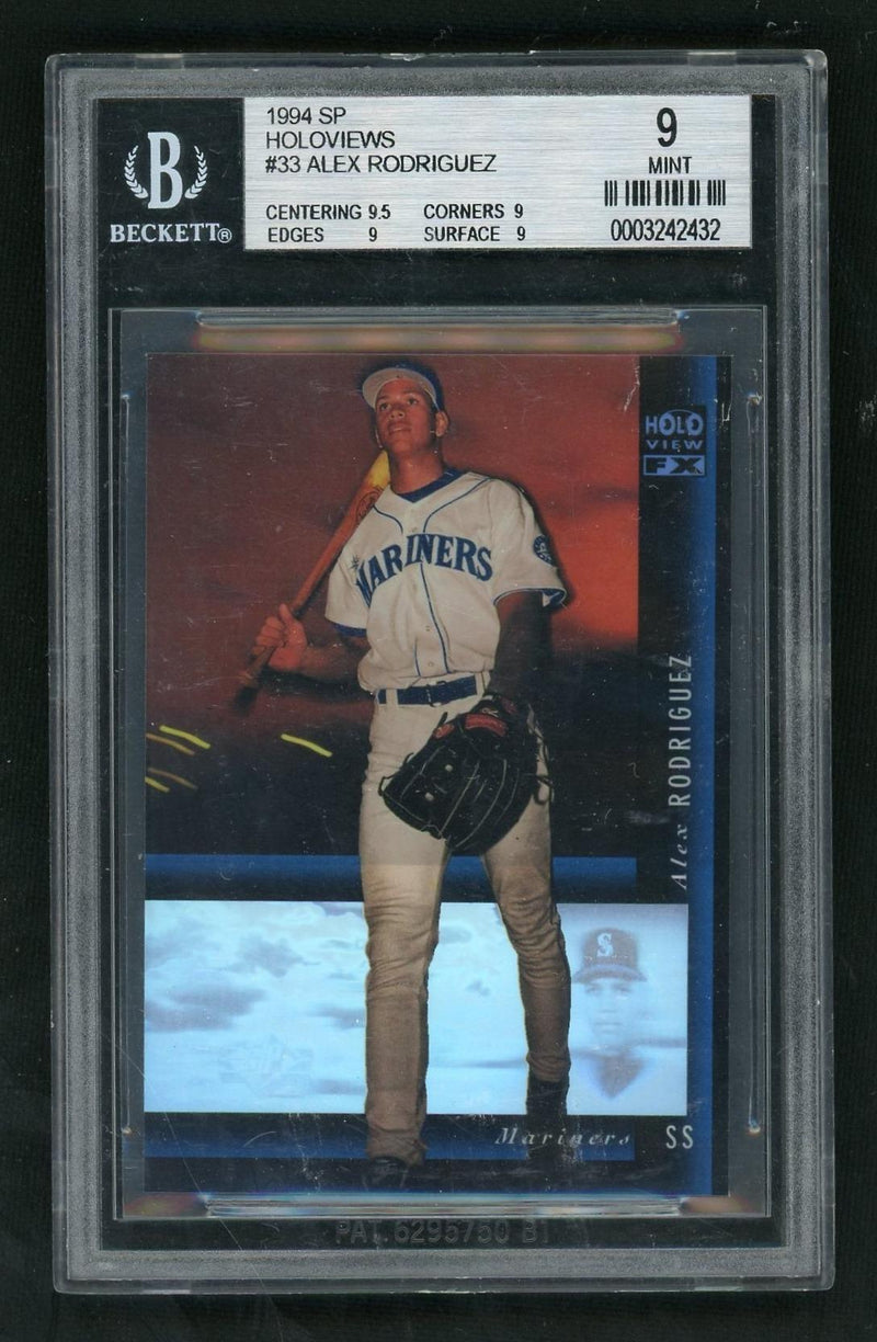 1994 SP #33 Alex Rodriguez Holoviews BGS 9
