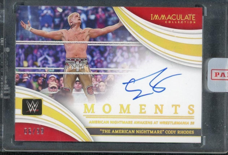 2022 Immaculate Cody Rhodes Moments Auto /99