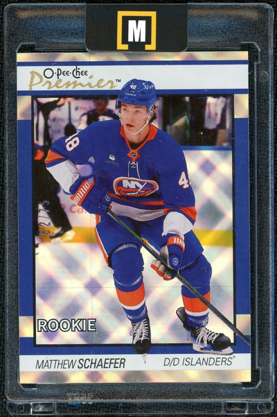 2025-26 O-Pee-Chee Premier P-92 Matthew Schaefer Diamond Foil /75