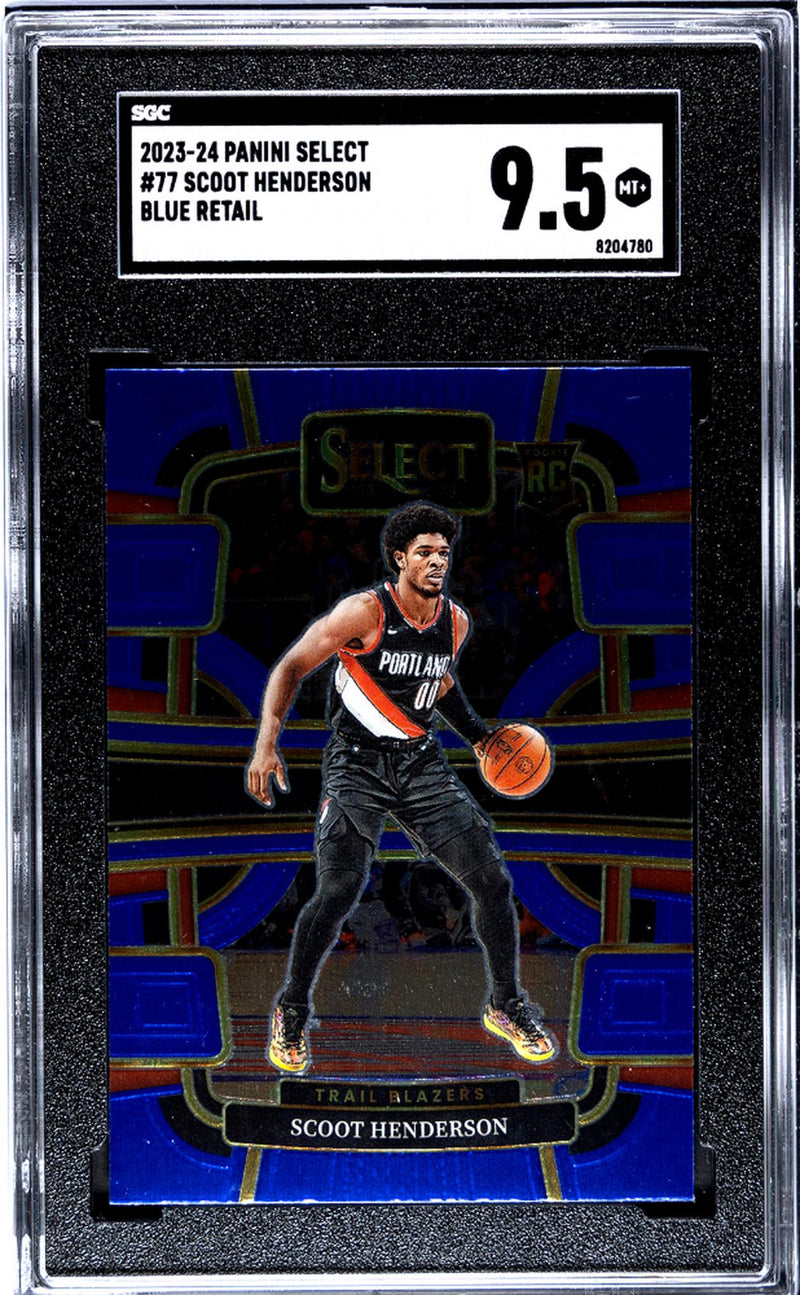 2023 Panini Select Blue Retail Scoot Henderson #77 RC SGC 9.5